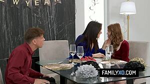 i had hot step-family threesome sex for new year eve with myra moans ivy ireland