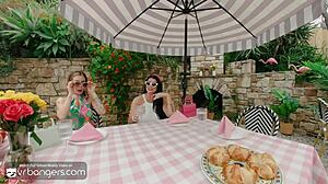 Vr bangers three horny wives seduce you into a hot foursome at palm royale club hd porn.