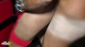 liberated wife gives blowjob and shows ass in cuckold humiliation at prime party