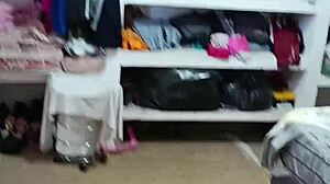 i tell my six-month pregnant wife, 'let's try anal creampie and swallow it all' in this homemade series