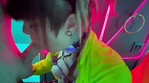 Watch This Slut Deepthroat Sloppily In A Rave Bathroom!