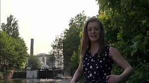 Is that sexy teen Laura flashing her small tits in public?