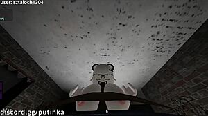 Snowbunny girl gets unexpected bbc fuck in roblox condo