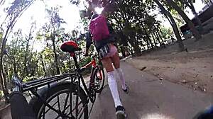 She Exhibits In Miniskirt City Upskirt