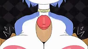 Krystal titty fucks Fox McCloud's big cock