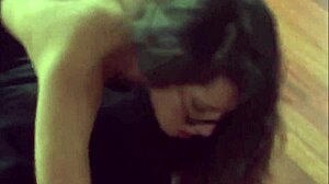 Sexy Babe Feels Pleasure Fucking Dildo on Wall