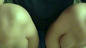 shemale ting xuan pees outdoors then anal fucks and masturbates