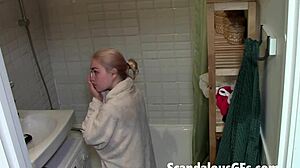 my exgirlfriend bathing naked in the bathtub