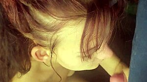 18 year old stepsis milks cock while finger fucking pussy