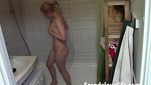 my exgirlfriend bathing naked in the bathtub
