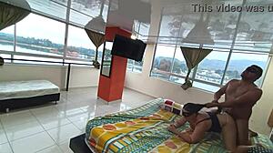 i shared the bed with my boss's wife and creampied her in the hotel!