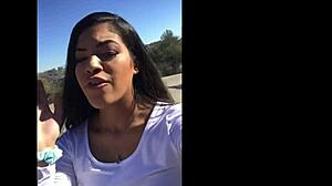 Sexy Ebony Amateur Almost Busted MASTURBATING In Public Park!