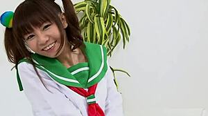 Innocent Japanese Teen Shaves Tender Pussy