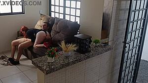 Suspicious husband installs cameras and catches hot wife having sex with friend