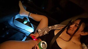 Multiple squirting orgasms public outdoor creampie