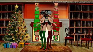 Yuri Bondage Sex Hung By Chimney With Care Christmas Theme 3D