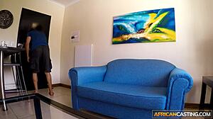 tall skinny ebony model gives head and fulfills every request in casting