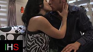 Fabulous Brunette Girl Bent Over For Doggystyle Fuck And Cumshot In Mouth