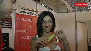 Carol sevilla eats banana and masturbates with it