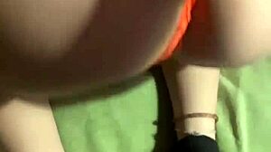 big dick pulls panties aside for rough bush fuck