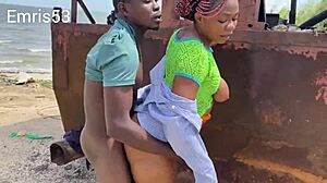 Hot fuck on the beach with asian pornstar and monster cock