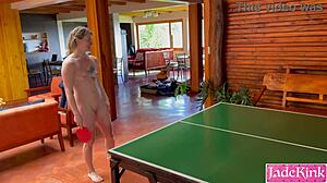 Naked Ping Pong With Daddy Turns Rough