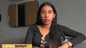 Busty 18yo Latina Sucks Big Cock for Booking