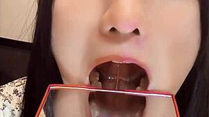 is this short video for tooth fetish? japanese shemale masturbating beautifully
