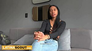 Busty 18yo Latina Sucks Big Cock for Booking