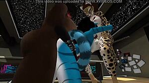 sunny gets double teamed by two furry cocks in cartoon threesome