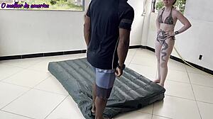 Boy Helps Two Whores With Easy Task, Gets Hard Fuck Reward