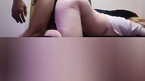 Strawberry sucks cock on elevator