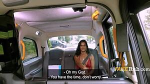 Desi Student Fucked by Prague Taxi Man in Backseat