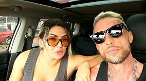 Just a bit of the interview before outdoor roadside anal fucking with creampie on sheer lingerie