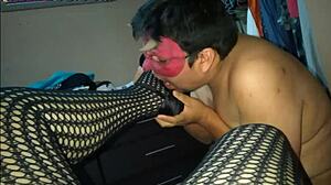 exploring fishnet stockings and foot interests in a session