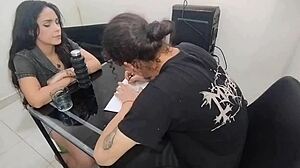 the sexy latina secretary gets fucked by a huge cock, loving every deepthroat and riding moment