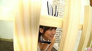 little japanese slut saki aimi serves her masters eagerly