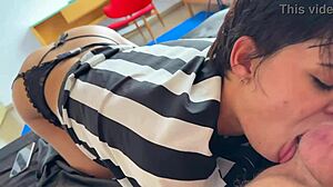 Perfect Latina Teen Morning Blowjob and Rough POV Fuck!