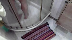 Busty Stepmom In Shower, I Watch And Masturbate