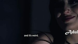 Closeted girls Penny Barber, August Skye, and Lana Small have first lesbian experience with ghost of madame