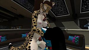 sunny gets double teamed by two furry cocks in cartoon threesome