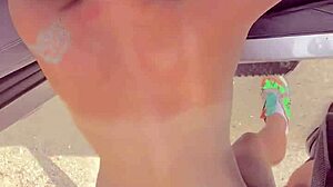 Pretty hooker strips naked in public then enjoys getting fucked