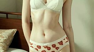 Lingerie Models In Flower Panties Barefoot And Sexy