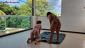 Boy Helps Two Whores With Easy Task, Gets Hard Fuck Reward