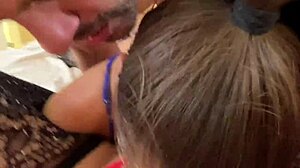 casting lingerie photoshoot turns into rough threesome with models