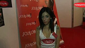 Carol sevilla eats banana and masturbates with it