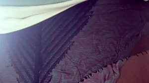 Elza Kom Nylon Tights Fetish. A curvy ebony student worships her narrow ass in leggings and panties during financial domination.