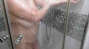 Busty Stepmom In Shower, I Watch And Masturbate