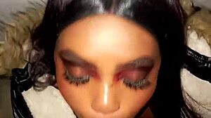 Hot latina with big natural tits gets attention after entering house