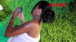 Brazilian brunette Luana has to turn around in the job because of the big cock, getting rough sex